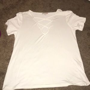 Cute white top!